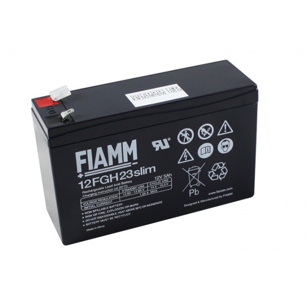 12FGH23slim model 12V-5Ah Fiamm Kuru Ak