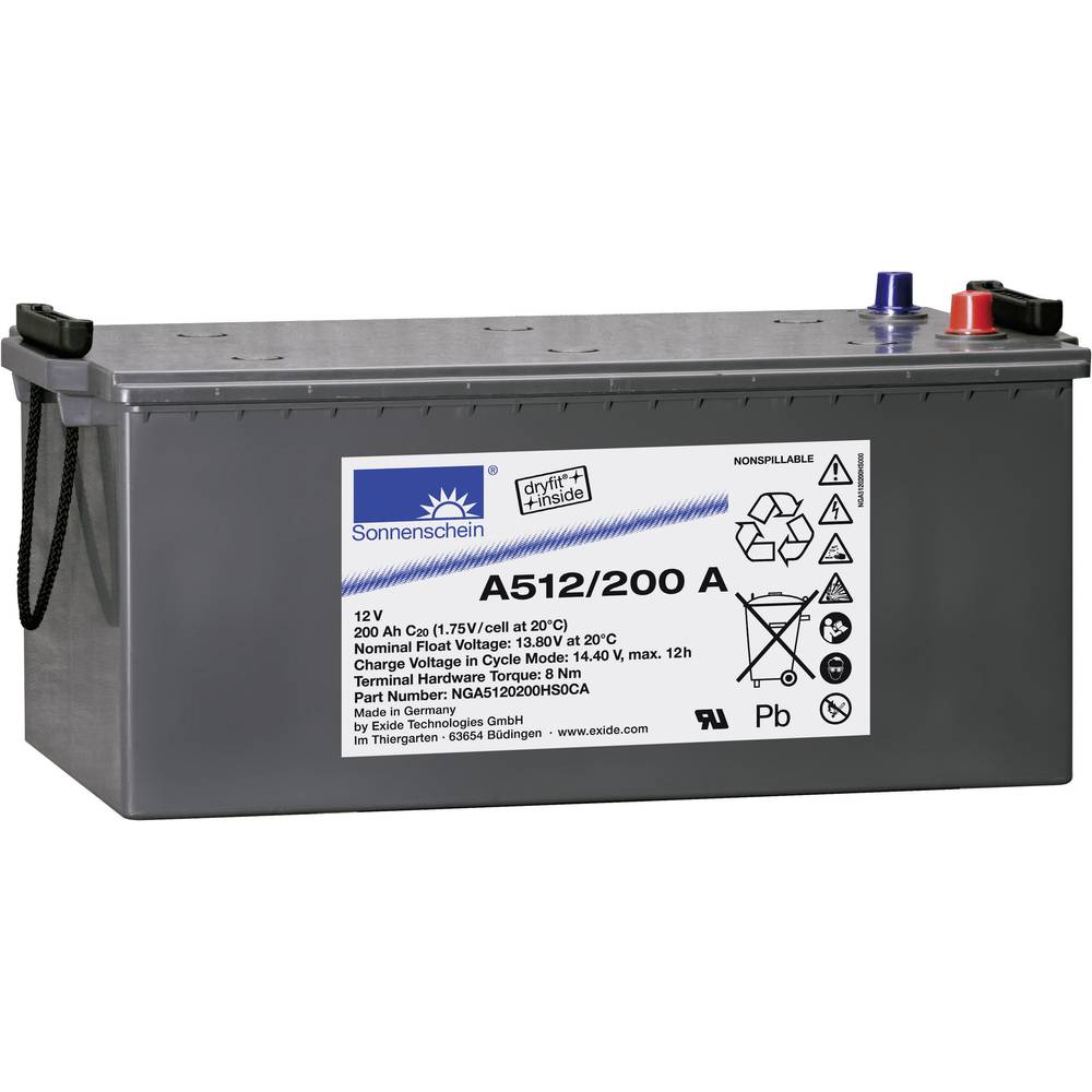 A512/200A model 12V-200Ah Dryfit Ak